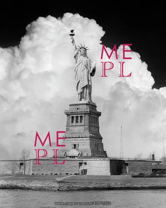 : Composite Image of Statue of Liberty with Dramatic : Composite Image of Statue of Liberty with Dramatic