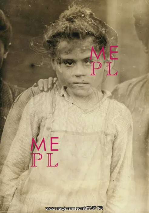 : Composite photograph of child laborers made from cotton mill : Composite photograph of child laborers made from cotton mill