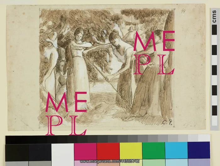 : Compositional study of a harvesting scene : Compositional study of a harvesting scene