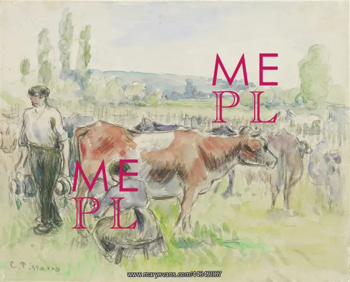 : Compositional Study of a Milking Scene at Eragny-sur-Epte : Compositional Study of a Milking Scene at Eragny-sur-Epte