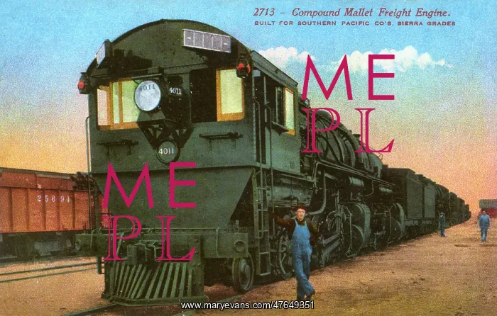 : Compound Mallet Freight Engine locomotive, USA : Compound Mallet Freight Engine locomotive, USA