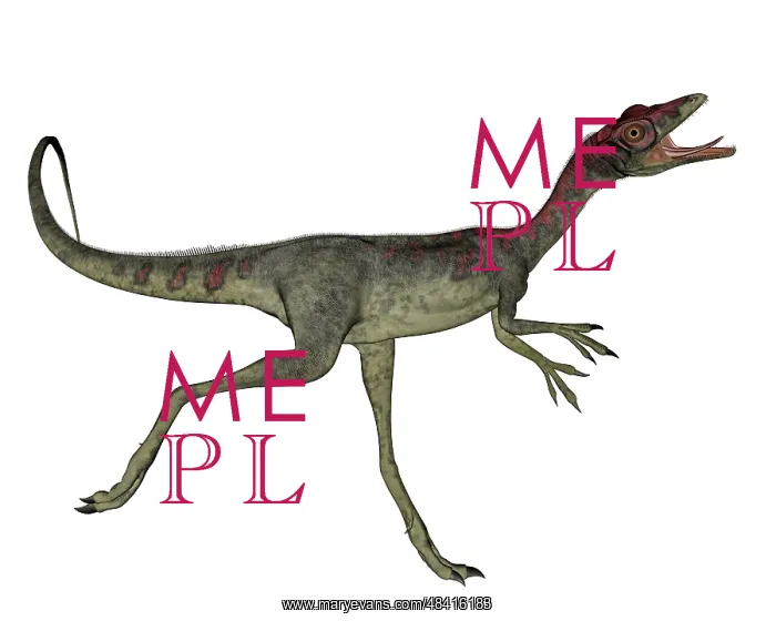 : Compsognathus dinosaur running : Compsognathus dinosaur running