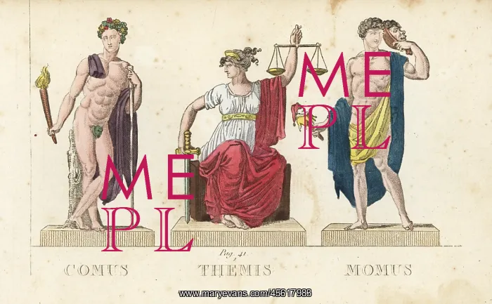 : Comus, Themis and Momus, Greek gods : Comus, Themis and Momus, Greek gods