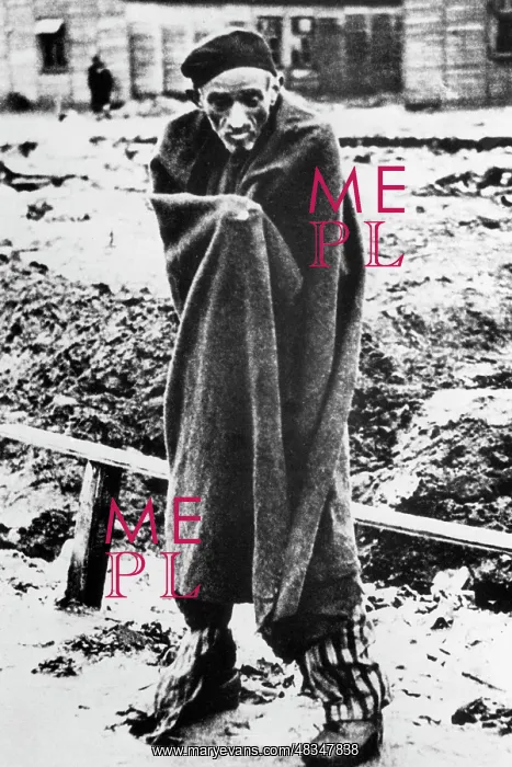 : Concentration camp prisoner in Auschwitz : Concentration camp prisoner in Auschwitz