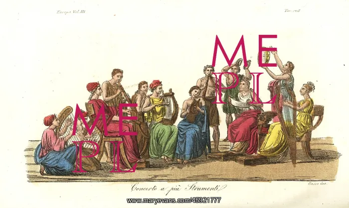 : Concert with many instruments, ancient Greece : Concert with many instruments, ancient Greece