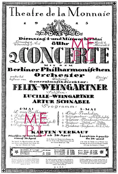 : Concert programme from occupied Belgium, 1915 : Concert programme from occupied Belgium, 1915