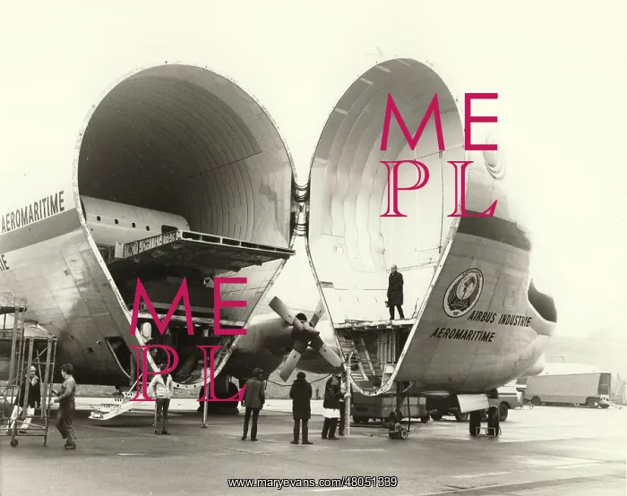 : A Concorde centre section stowed on an Airbus Super Guppy : A Concorde centre section stowed on an Airbus Super Guppy