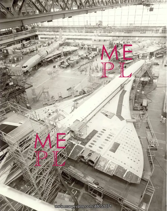 : Concorde production in the main assembly hall at Filton : Concorde production in the main assembly hall at Filton