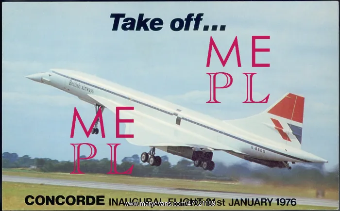 : Concorde taking off - 1976 : Concorde taking off - 1976