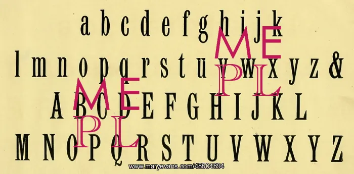  : Condensed alphabet, upper and lower case A-Z
