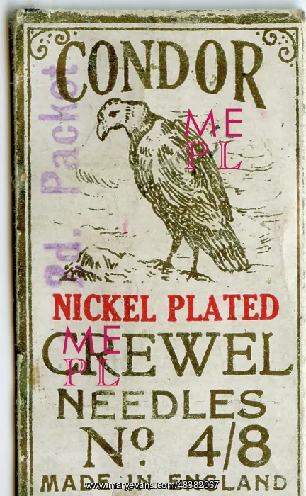  : Condor Nickel Plated Crewel Needles, packet design