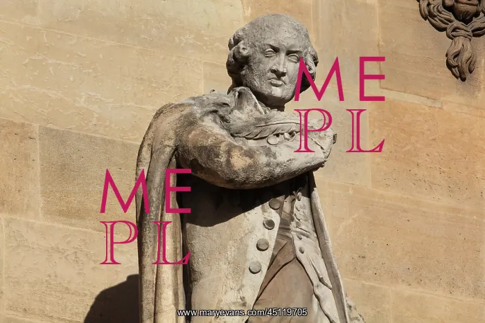 : Condorcet statue, Cour Napoleon, Louvre, Paris, France : Condorcet statue, Cour Napoleon, Louvre, Paris, France