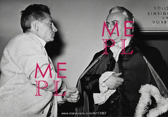 : The conductor Herbert von Karajan (left) and the opera s : The conductor Herbert von Karajan (left) and the opera s