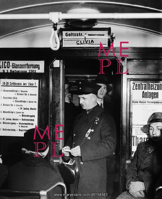: Conductor in a tram, 1934 : Conductor in a tram, 1934