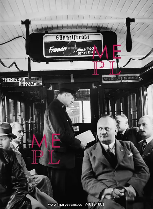 : Conductor in a tram, 1935 : Conductor in a tram, 1935