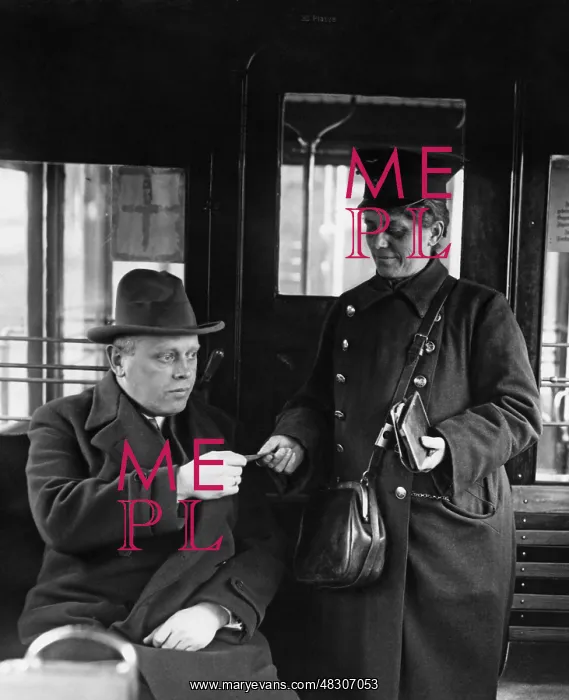 : Conductor in the Wolterdorf tram, 1932 : Conductor in the Wolterdorf tram, 1932