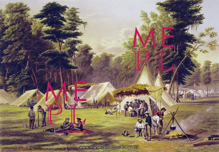 : Confederate camp during the late American war : Confederate camp during the late American war