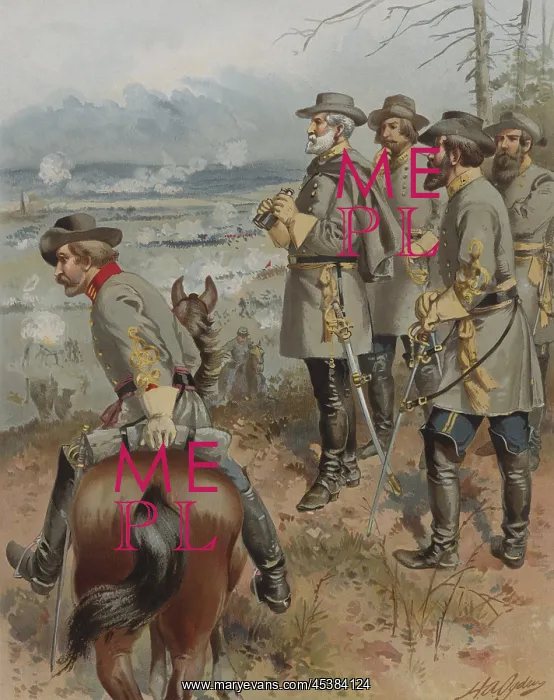 : Confederate General Robert E. Lee standing : Confederate General Robert E. Lee standing