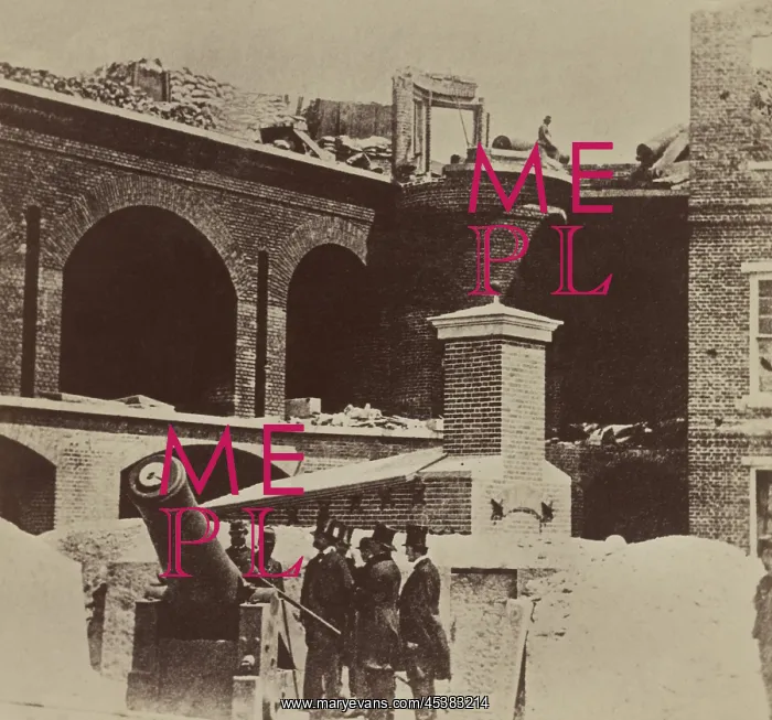 : Confederate officials and soldiers in Fort : Confederate officials and soldiers in Fort