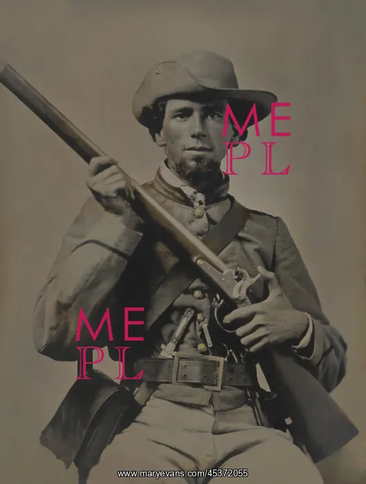 : Confederate Private John P. Alldredge of Co : Confederate Private John P. Alldredge of Co