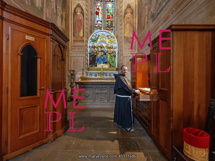 : Confessional Chapel, Santa Croce, Florence, Tuscany, Italy : Confessional Chapel, Santa Croce, Florence, Tuscany, Italy