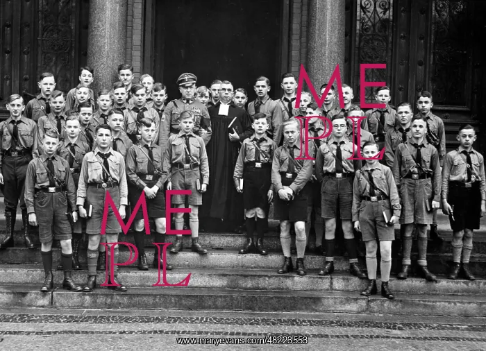 : Confirmands in Hitler Youth uniform : Confirmands in Hitler Youth uniform
