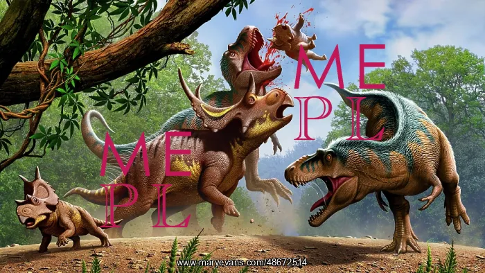 : Confrontation between Lythronax and Diabloceratops : Confrontation between Lythronax and Diabloceratops