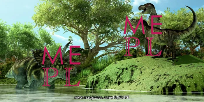 : Confrontation between two Tyrannosaurus Rex and a ? : Confrontation between two Tyrannosaurus Rex and a ?