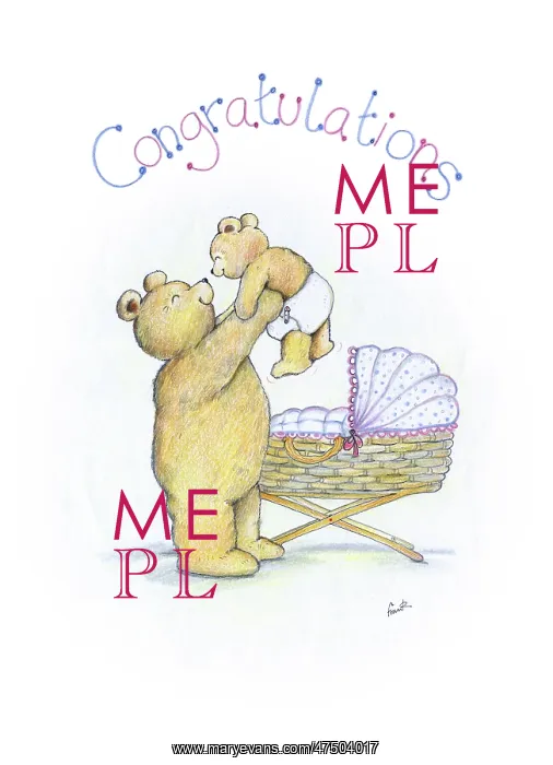  : Congratulations - Bear lifting up a baby bear