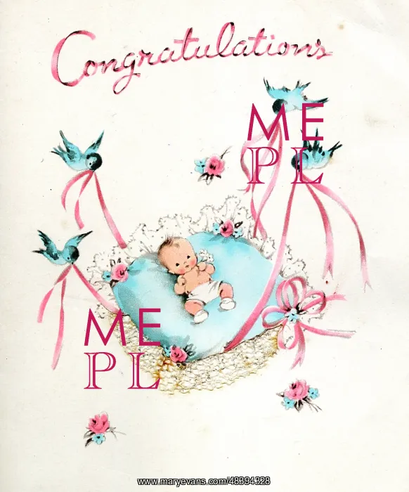  : Congratulations card, arrival of new baby