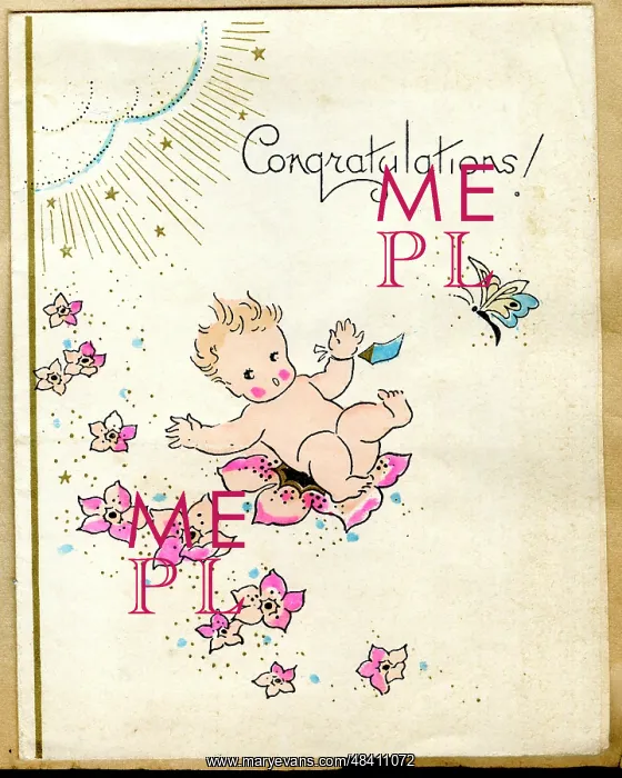  : Congratulations card, Arrival of New Baby