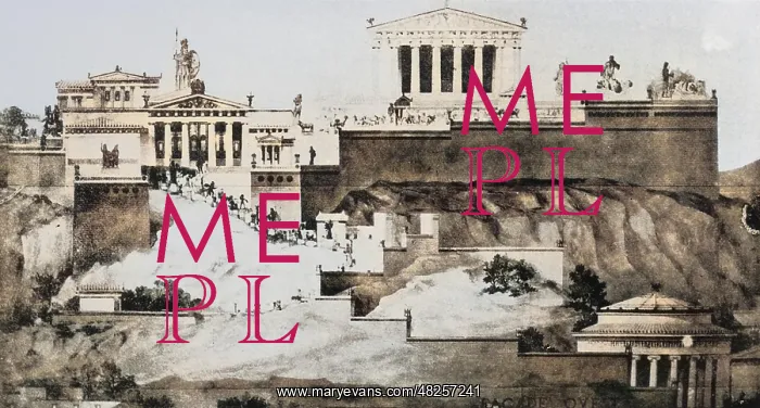 : Conjectural restoration of the Acropolis, Athens, Greece : Conjectural restoration of the Acropolis, Athens, Greece