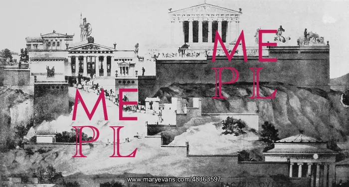: Conjectural restoration of the Acropolis, Athens, Greece : Conjectural restoration of the Acropolis, Athens, Greece