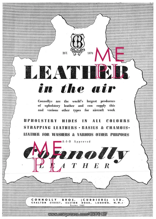 : Connolly Leather 1942 Advert : Connolly Leather 1942 Advert