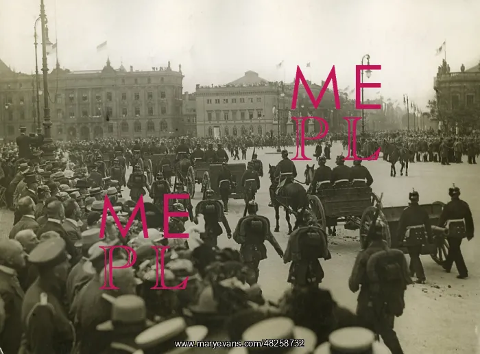 : Conquered artillery guns in Berlin, 1914 : Conquered artillery guns in Berlin, 1914