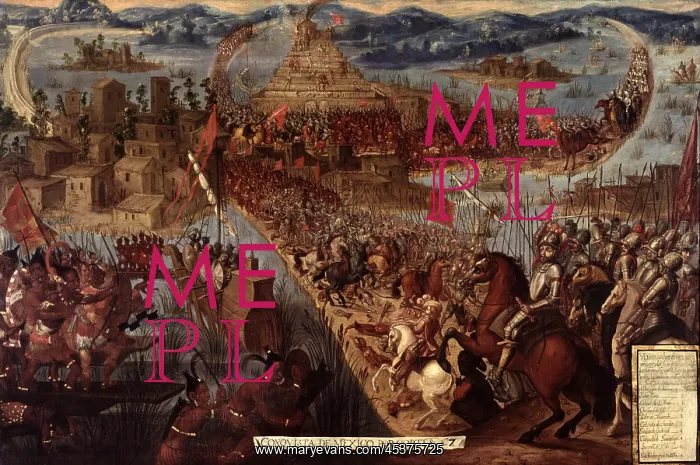 : THE CONQUEST OF TENOCHTITLAN, by unknown 17th : THE CONQUEST OF TENOCHTITLAN, by unknown 17th