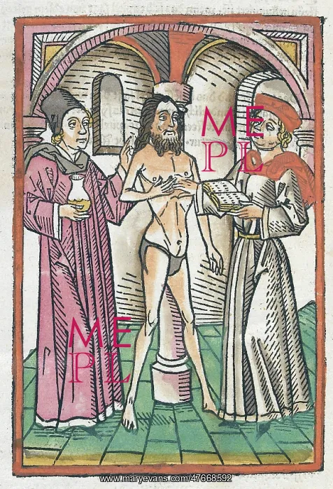 : Conrad of Megenberg, Uroscopy, 14th Century : Conrad of Megenberg, Uroscopy, 14th Century