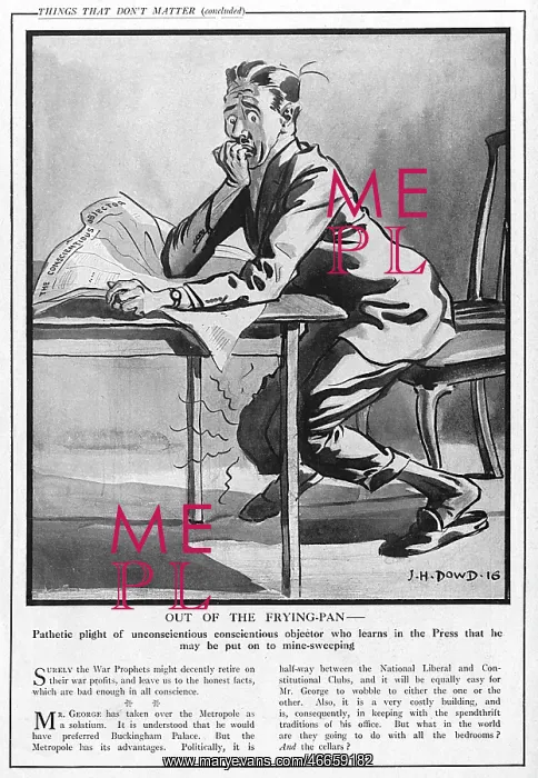 : Conscientious objector cartoon, WWI : Conscientious objector cartoon, WWI