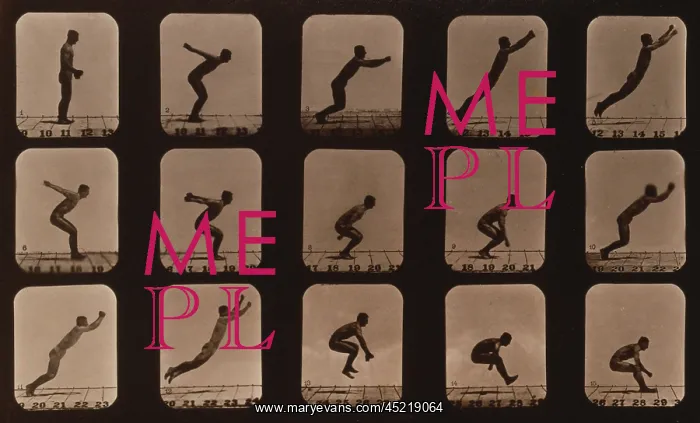 : Consecutive images of a man leaping. From ? : Consecutive images of a man leaping. From ?