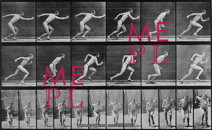 : Consecutive images of a man running. From ? : Consecutive images of a man running. From ?