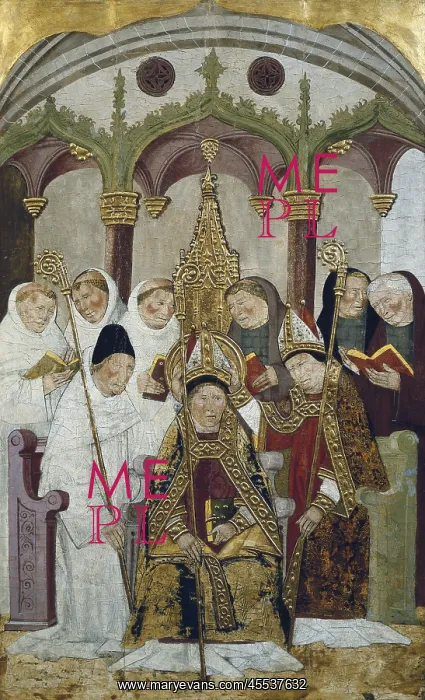 : Consegration of a bishop. Valencian School. 15 century : Consegration of a bishop. Valencian School. 15 century
