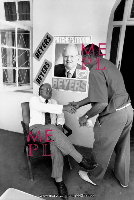 : Conservative MP Beyers greets a supporter : Conservative MP Beyers greets a supporter