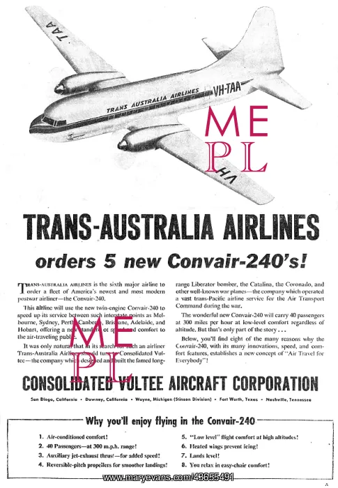 : Consolidated Vultee Convair 240 : Consolidated Vultee Convair 240