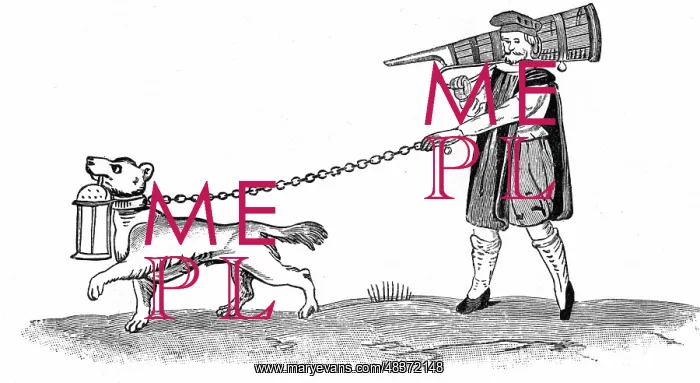 : The Constable of the Watch with his dog. In Shakespeare : The Constable of the Watch with his dog. In Shakespeare