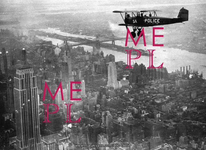 : Constabulary plane flies across Manhattan : Constabulary plane flies across Manhattan