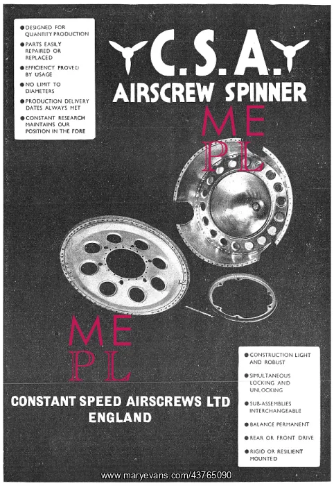 : Constant Speed Airscrews: Propeller Spinners : Constant Speed Airscrews: Propeller Spinners