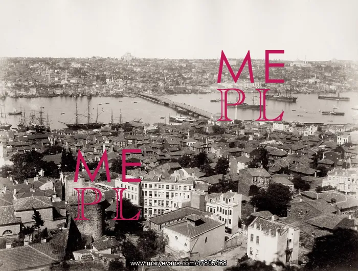 : Constantinople, Istanbul across the Bosphorous, Turkey : Constantinople, Istanbul across the Bosphorous, Turkey