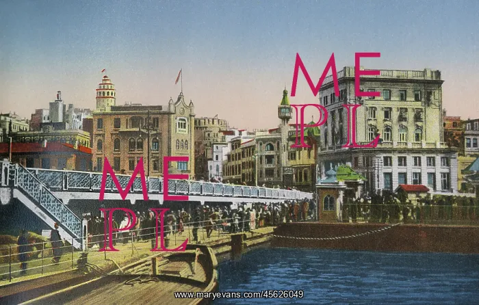 : Constantinople - Karakoy scene - Galata Bridge : Constantinople - Karakoy scene - Galata Bridge