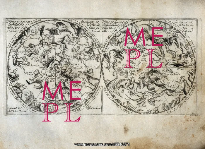 : Constellation map. On the left side, the northern : Constellation map. On the left side, the northern