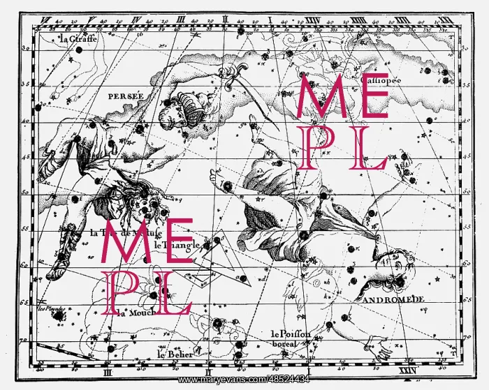: Constellations of Perseus carrying the head of : Constellations of Perseus carrying the head of